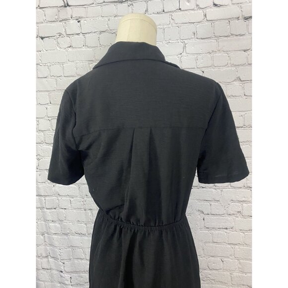 Monteau Black Double-Breasted Midi Dress - Picture 6 of 8